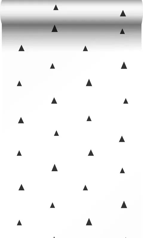 papel pintado triángulos gráficos blanco y negro de Origin Wallcoverings – 347681