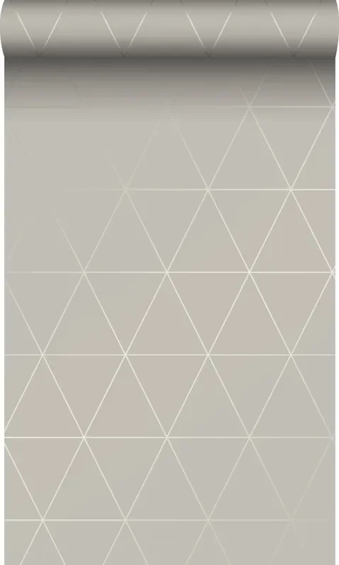papel pintado triángulos gráficos gris de Origin Wallcoverings – 347744