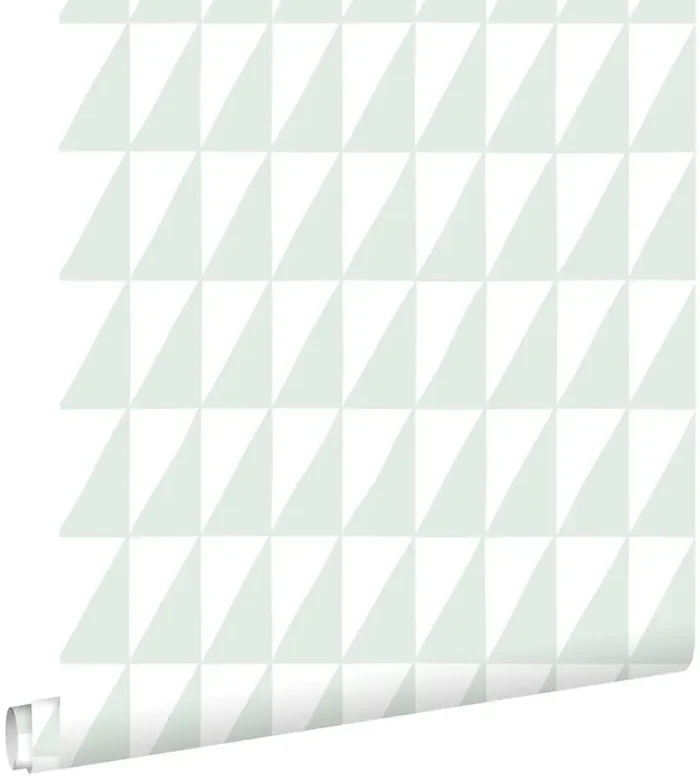 papel pintado triángulos gráficos menta verde de ESTAhome – 139075