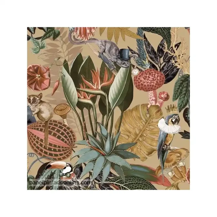 Papel pintado TROPICAL ANIMALES EXÓTICOS