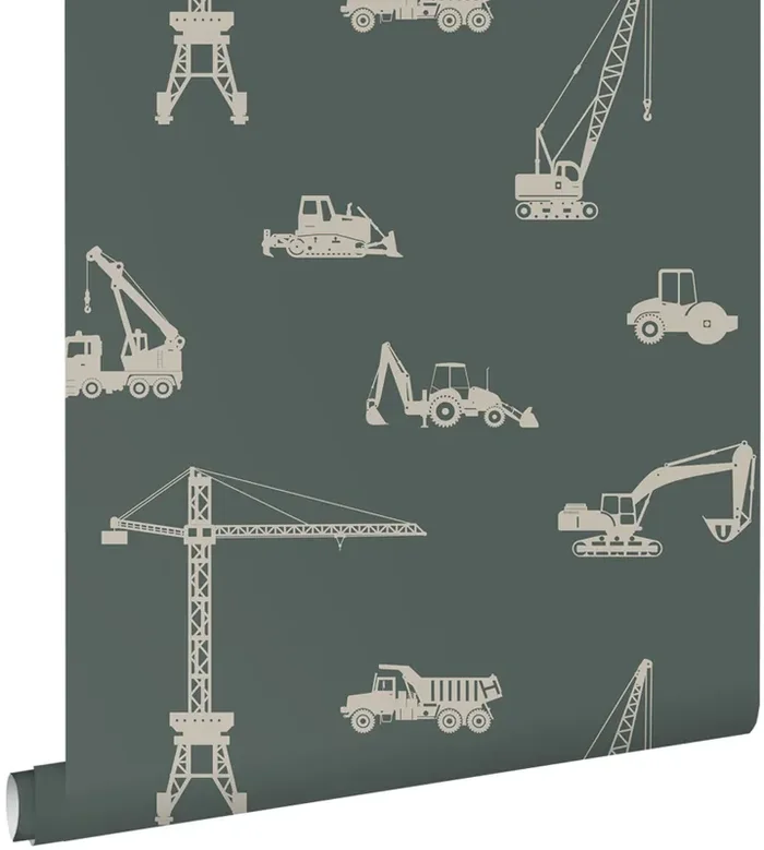 papel pintado vehículos verde mar de ESTAhome – 139974