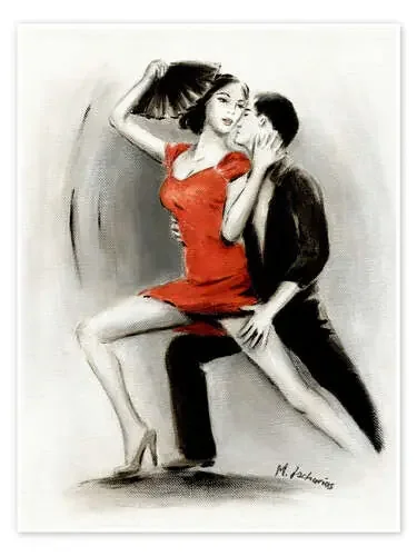 Pareja bailando apasionadamente de Marita Zacharias