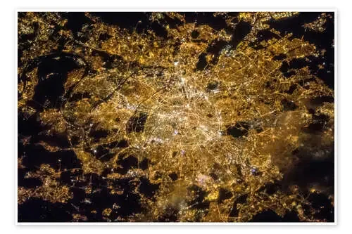 Paris by night from above de NASA Science Photo Library