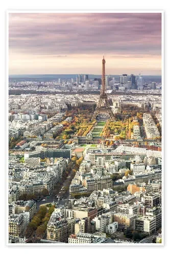Paris from above in autumn de Matteo Colombo