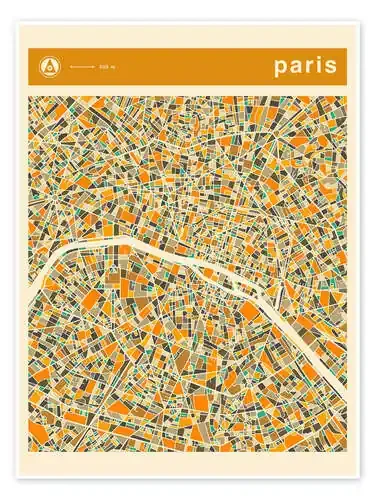Paris Map de Jazzberry Blue