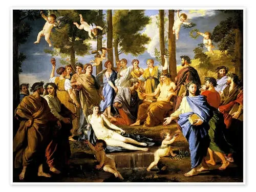 Parnaso, Apolo y Las Musas de Nicolas Poussin Everett Collection