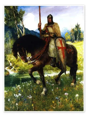 Parsifal auf der Suche nach dem Heiligen Gral. 1912 de Ferdinand Leeke ARTOTHEK