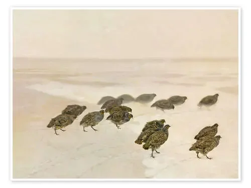 Partridges in the Snow, 1891 de Józef Chelmoński Nook Vintage Archive