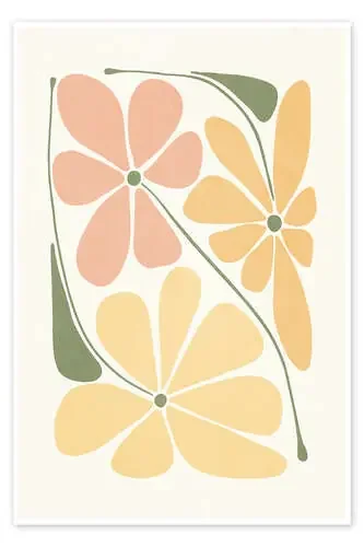 Pastel Flowers on Beige I de Olga Telnova