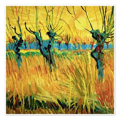 Pastos al atardecer de Vincent van Gogh Master Collection
