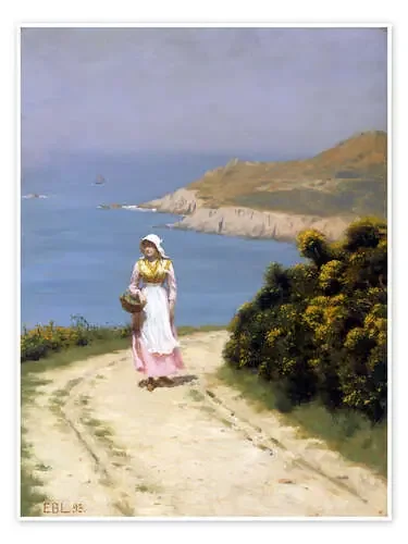 Path along the cliffs de Edmund Blair Leighton ARTOTHEK