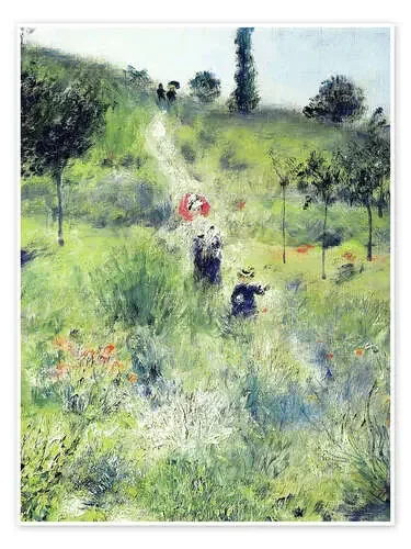 Path through long grass, detail de Pierre-Auguste Renoir Everett Collection