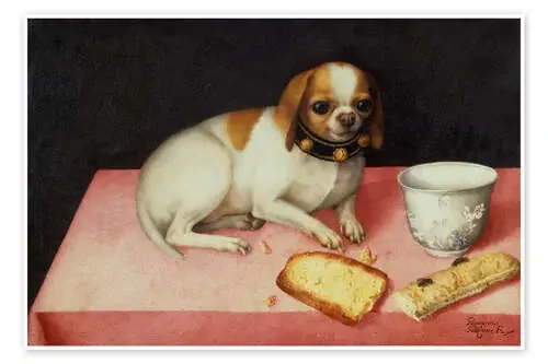 Perrito con rebanada de pan de Giovanna Garzoni akg-images