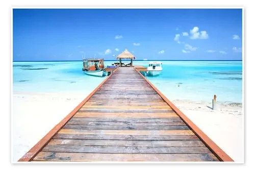 Pier into the blue sea, Maldives I de Matteo Colombo
