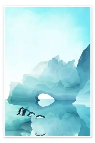 Pingüinos en el hielo de Goed Blauw