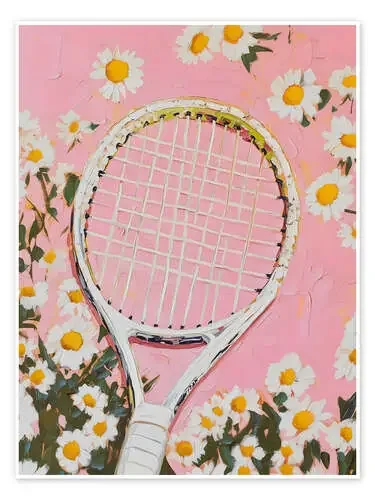 Pink Tennis Racket de LSR Design Studio