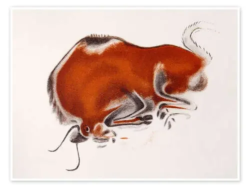 Pintura rupestre de un bisonte, Altamira España de Paul D. Stewart Science Photo Library