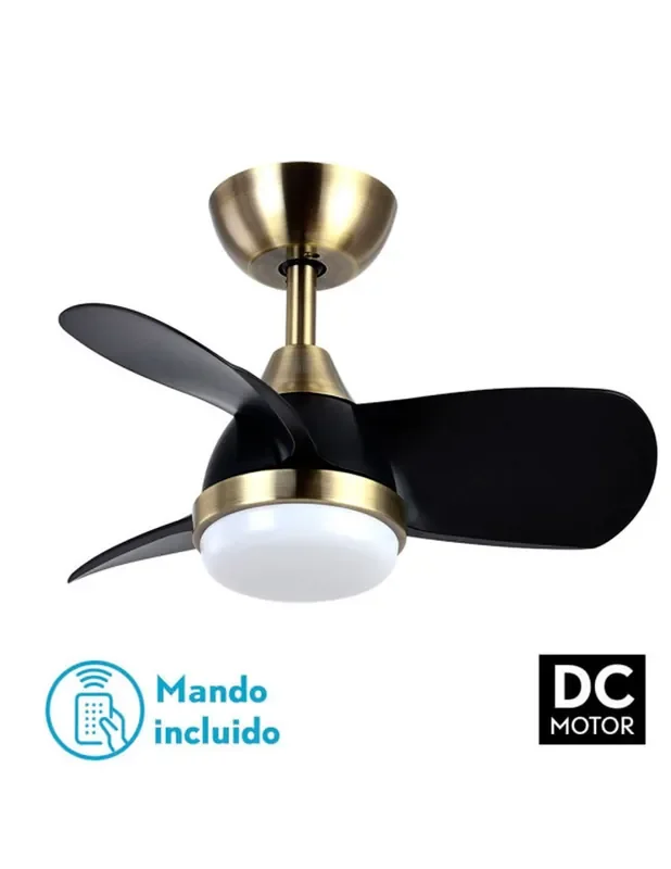 Pirdo Fabrilamp Ventilador Negro Oro