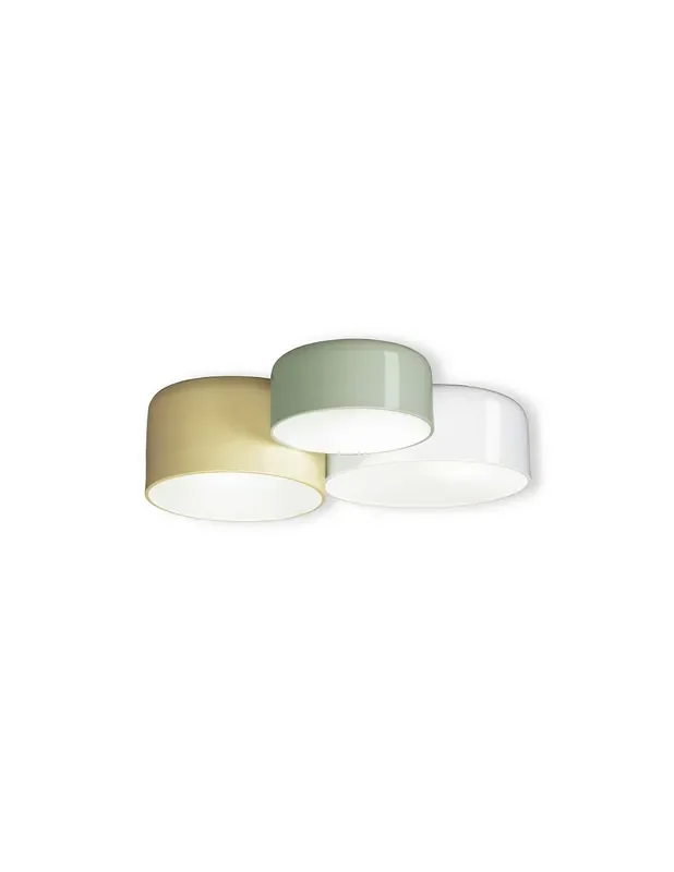 Plafón Blanco, Beige y Oliva