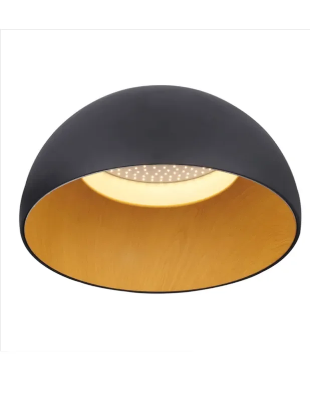 Plafón Semicírculo Negro Led