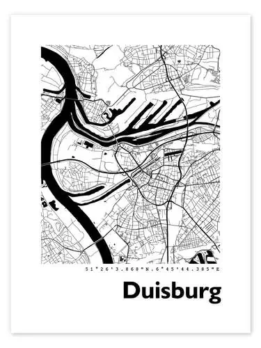 Plano de la ciudad de Duisburg de 44spaces