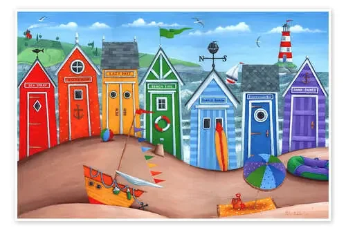 Playa, cabañas, arcoíris de Peter Adderley MGL Licensing