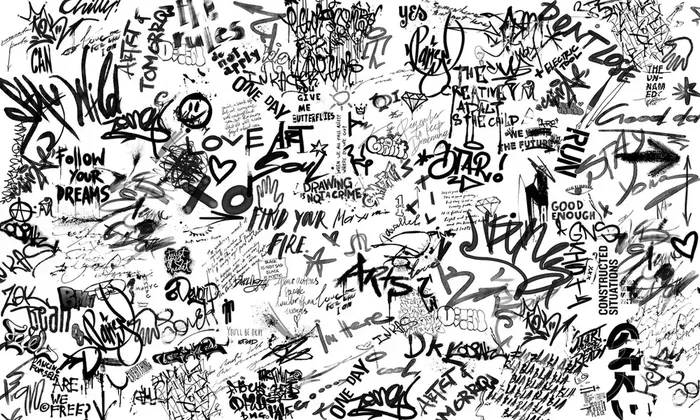 Poesía de arte callejero – B/N