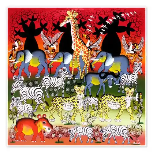 Polonaise of animals de Abdallah Tanzania Art & Licensing