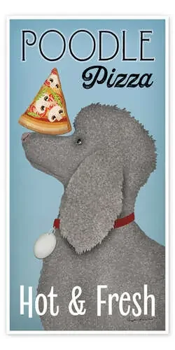 Poodle Pizza de Ryan Fowler Wild Apple Graphics