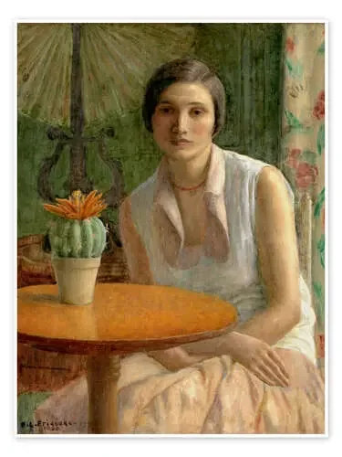 Portrait of a Woman (with Cactus), 1930 de Frederick Carl Frieseke akg-images