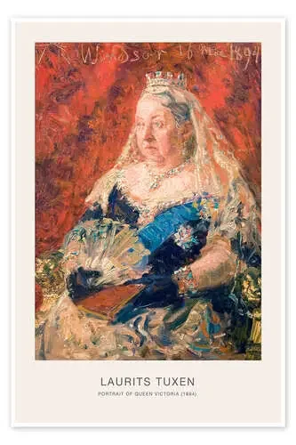 Portrait of Queen Victoria, 1894 de Laurits Regner Tuxen Exhibition Posters