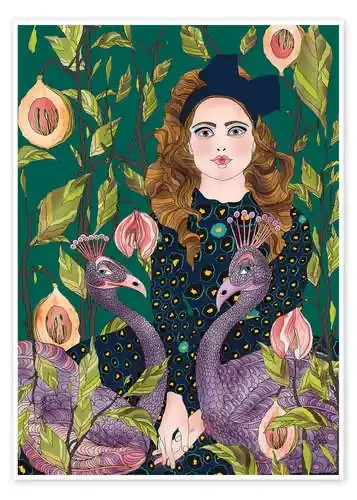 Portrait with peacocks de Ella Tjader