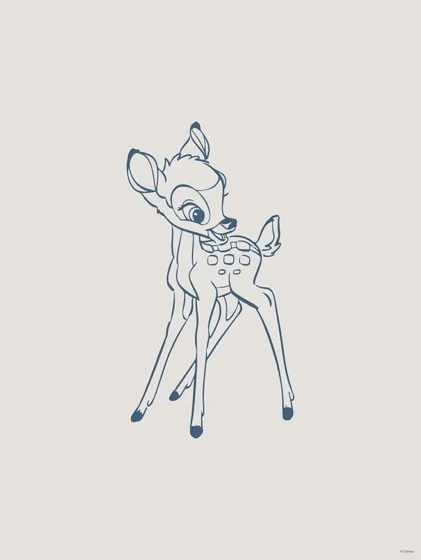 póster decorativo bambi gris y azul de Disney – 612830