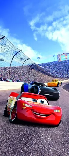 póster decorativo Cars azul, marrón y rojo de Disney – 600774