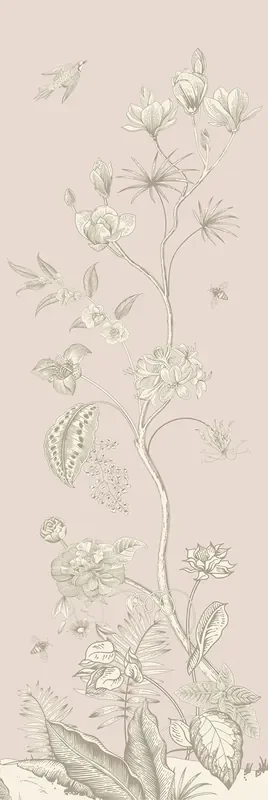 póster decorativo diseño floral beige de Sanders & Sanders – 601261