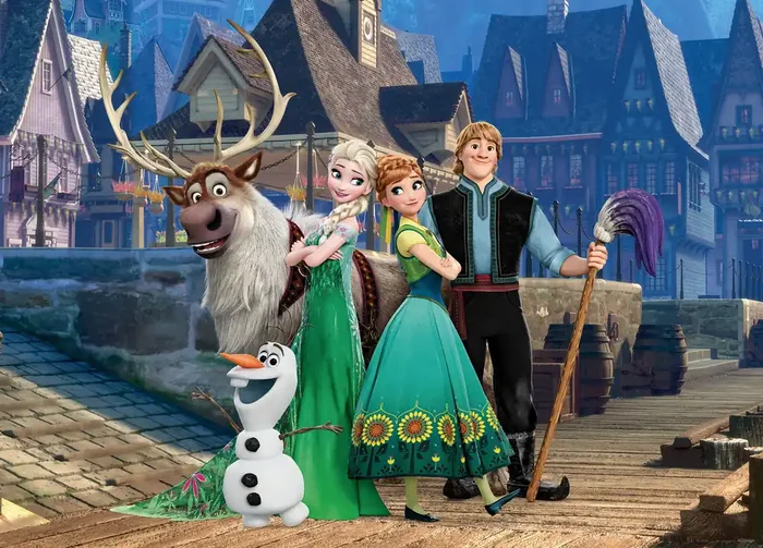póster decorativo Frozen azul, verde y marrón de Disney – 600641