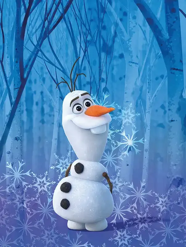 póster decorativo Frozen Olaf azul de Disney – 610146