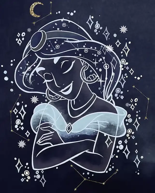 póster decorativo jazmín aladino azul oscuro de Disney – 611711