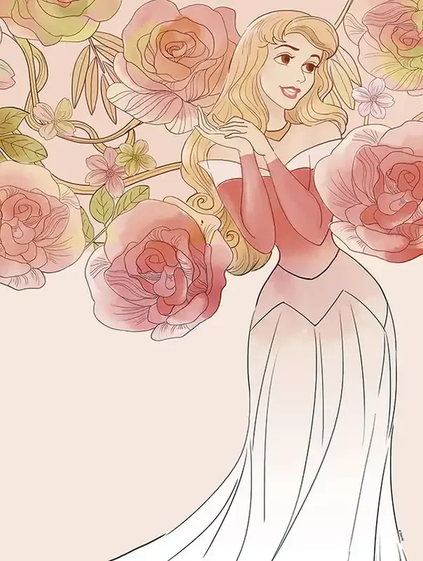 póster decorativo La bella durmiente rosa de Disney – 610131