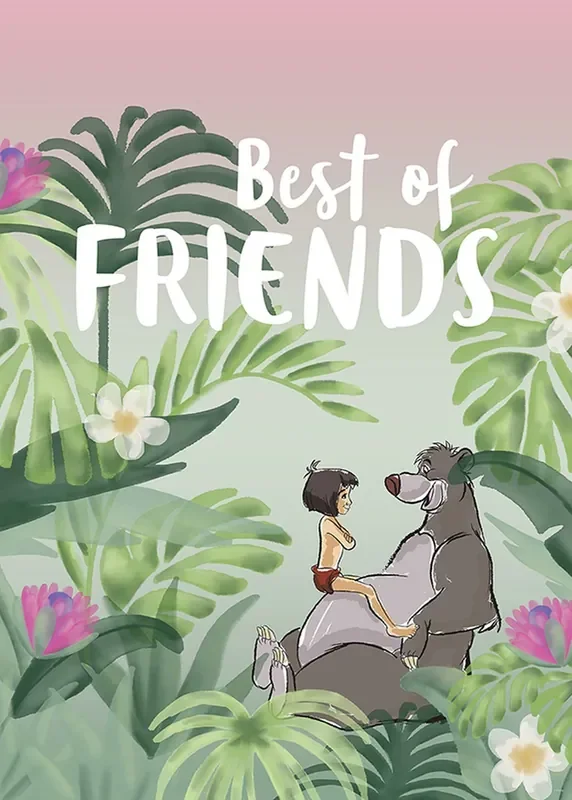 póster decorativo libro de la selva verde y rosa de Disney – 611715