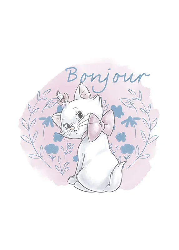 póster decorativo Los Aristogatos rosa lila de Disney – 610094