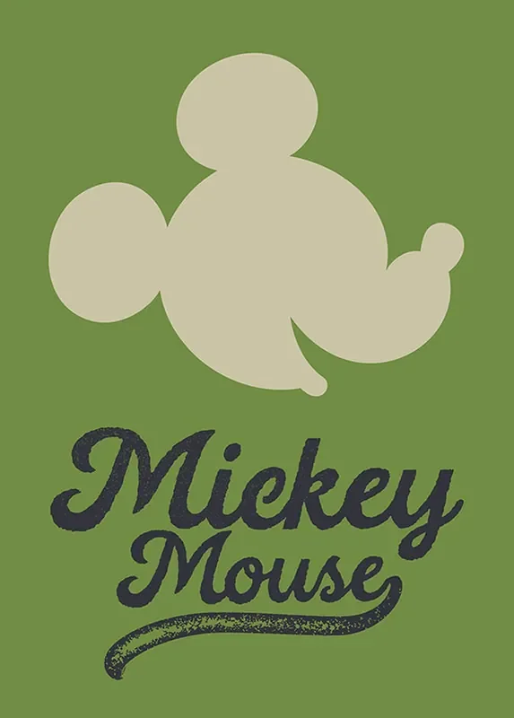 póster decorativo Mickey Mouse verde de Disney – 610118
