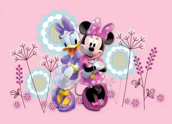póster decorativo Minnie Mouse & Pata Daisy rosa de Disney – 600670