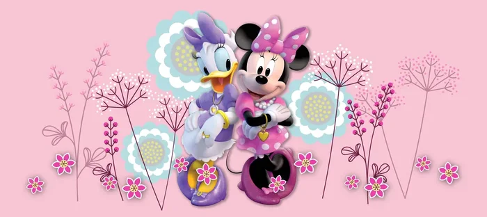 póster decorativo Minnie Mouse & Pata Daisy rosa de Disney – 600909