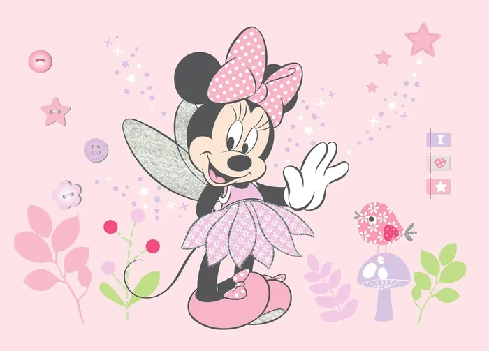 póster decorativo Minnie Mouse rosa de Disney – 600671