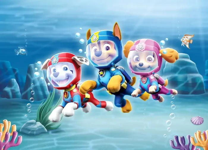 póster decorativo PAW Patrol azul de Sanders & Sanders – 600675