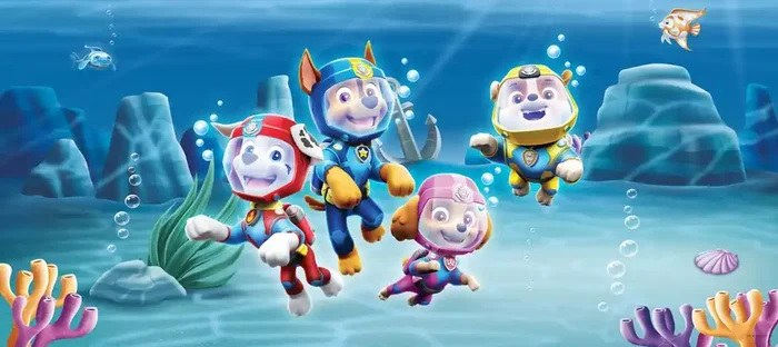 póster decorativo PAW Patrol azul de Sanders & Sanders – 601277
