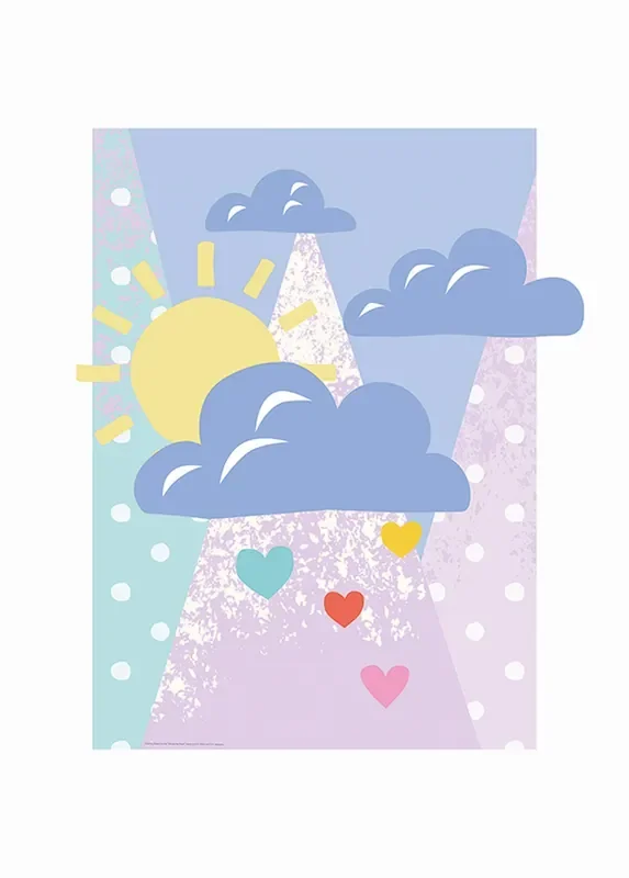 póster decorativo pequeñas nubes multi color de Komar – 610190