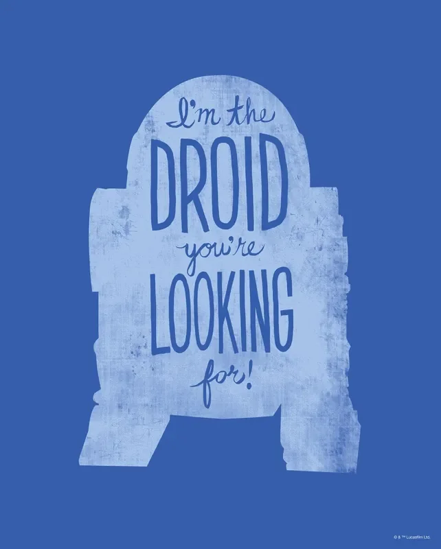 póster decorativo R2D2 quotes azul de Disney – 612172