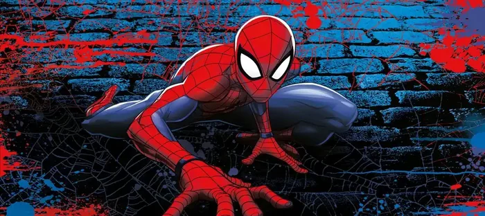 póster decorativo Spider-Man rojo y azul de Sanders & Sanders – 601084